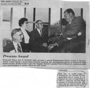 Rev Herbert Austin Cooper, Distinguished Citizen 1983 (4).jpg