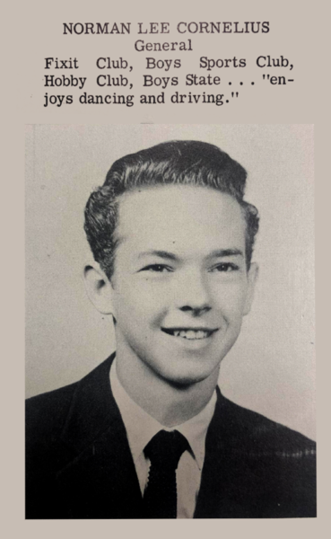 File:Norm and Karen Cornelius Interview from Preservation Maryland, June 10, 2019 Norm High School Photo 1960s.png