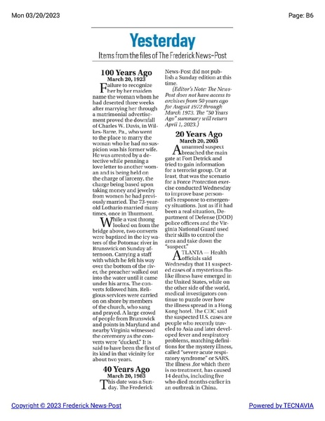 File:A conversion and baptism in the Potomac at Brunswick, The Frederick News-Post historical reprint, March 20, 1923.pdf