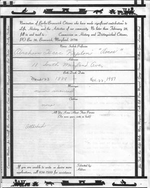 Abraham Isaac Kaplon, Distinguished Citizen 1985 (2).jpg