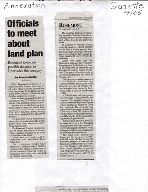 Rosemont Annex for Fire Dept from The Gazette April 2005.pdf