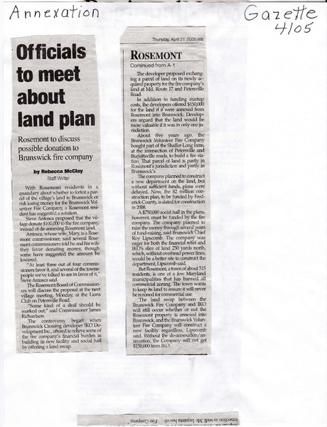 File:Rosemont Annex for Fire Dept from The Gazette April 2005.pdf
