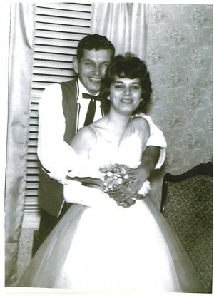 Johnny Norris and Judy Norris-Gardner before 1961 BHS Prom.jpg