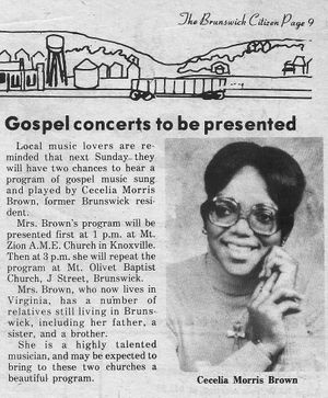 Cecelia Morris Brown, Distinguished Citizen 1986.jpg