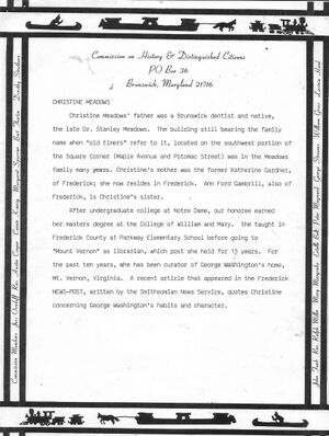 Christine Meadows, Distinguished Citizen 1985 (3).jpg