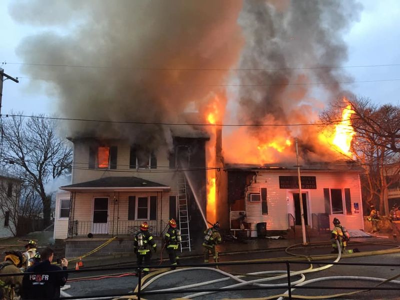 File:Burkittsville Post Office and adjoining residences have been engulfed in flame, December 29, 2019.jpg