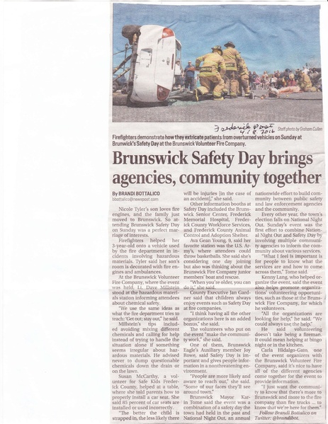 File:Safety Day from The Frederick News Post, April 18, 2016.pdf