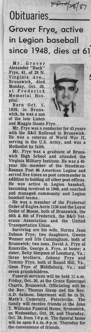 Grover Alexander Frye, Distinguished Citizen 1984 (7).jpg