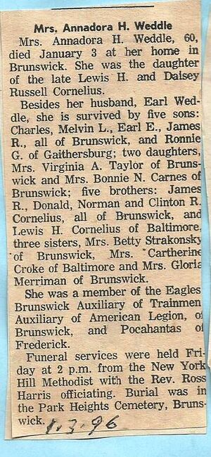 Annadora H. Weddle Obituary January 1996.jpg
