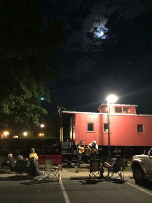 Impromptu music concert at Railroad Square July 2018.jpg