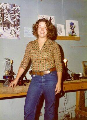 Sally Wenner at an art sale.jpg