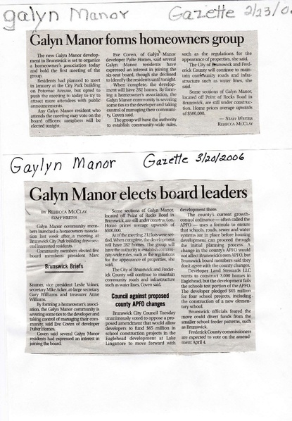 File:Galyn Manor forms Homeowners Group from The Gazette, February 23, 2006.pdf