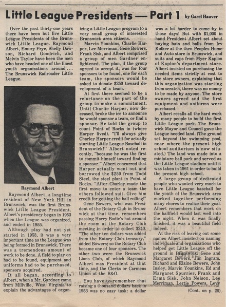 File:Little League 1985 Raymond Albert President from The Brunswick Citizen, Vol 12, No 12, March 21, 1985.pdf
