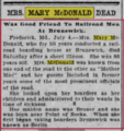 Mary McDonald Obituary Baltimore Sun, July 5, 1911.png
