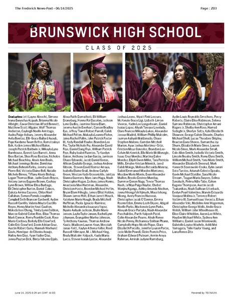 File:Brunswick High School class of 2025, FrederickNewsPost, 2025.06.14.pdf