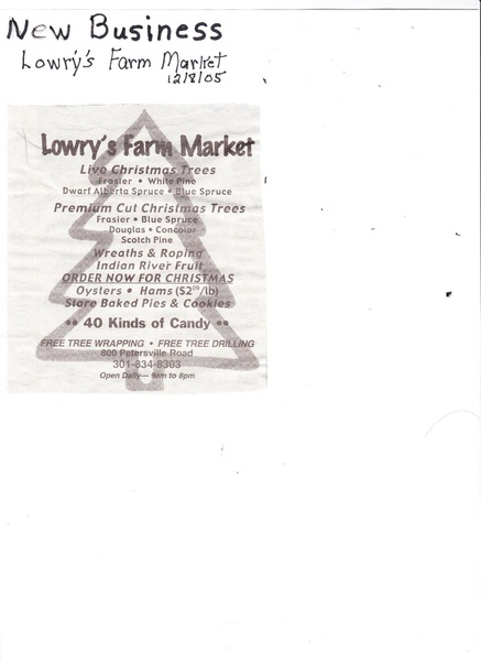 File:Lowry's Farm Market, Xmas sale December 12, 2005.pdf