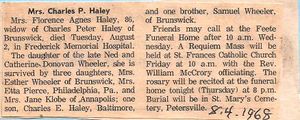 Florence Agnes Haley Obituary 1966.jpg