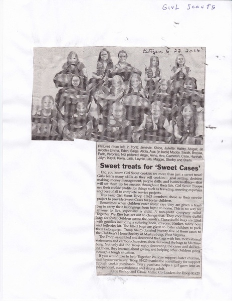File:Girl Scout Troop 81625 learn skills with Scout Cookies from The Brunswick Citizen, June 22, 2016.pdf