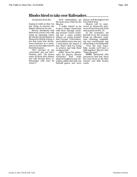 File:Rhodes hired to take over Railroaders, FrederickNewsPost, 2025.01.31.pdf