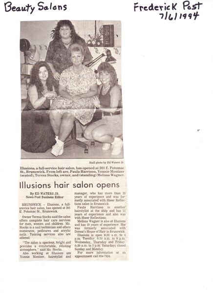 File:Illusions, 201 East Potomac Street from the Frederick News Post, July 6, 1992.jpg