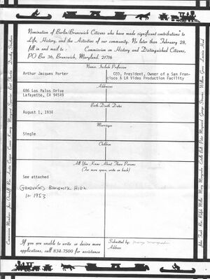 Arthur Jacques Porter, Distinguished Citizen 1988 (2).jpg