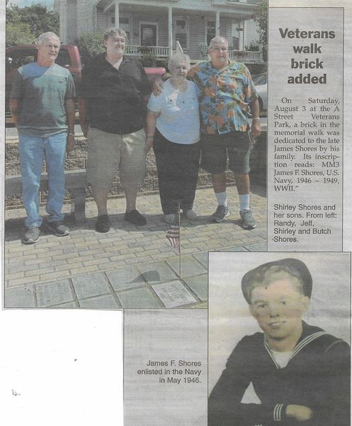 File:Brick dedicated to James F. Shores, August 3, 2019 from The Brunswick Citizen, August 15, 2019.jpg