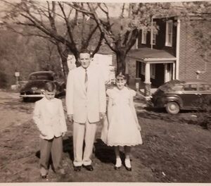 Richard (Gene) Kline, Richard (Dick) Kline, and Carolyn Kline 1957.jpg