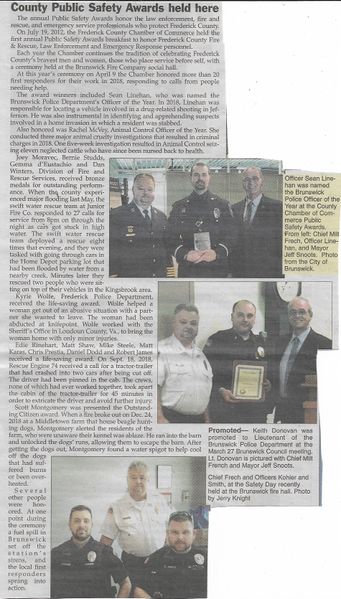 File:Police Department 2019 County Public Safety Awards From The Brunswick Citizen,, Vol 46, No 17, May 2, 2019.jpg
