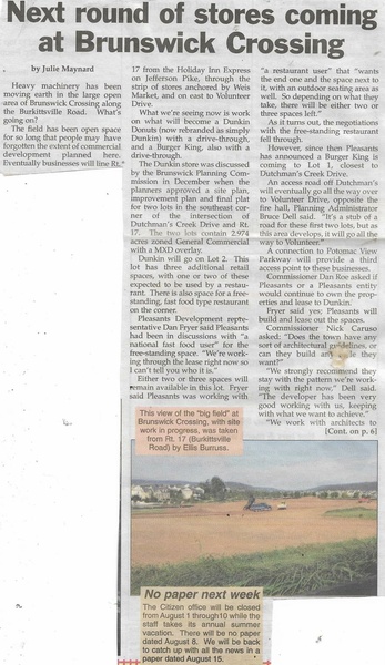 File:Brunswick Crossing 2019 New Stores Coming from The Brunswick Citizen, Vol 46, No 30, August 1, 2019.pdf