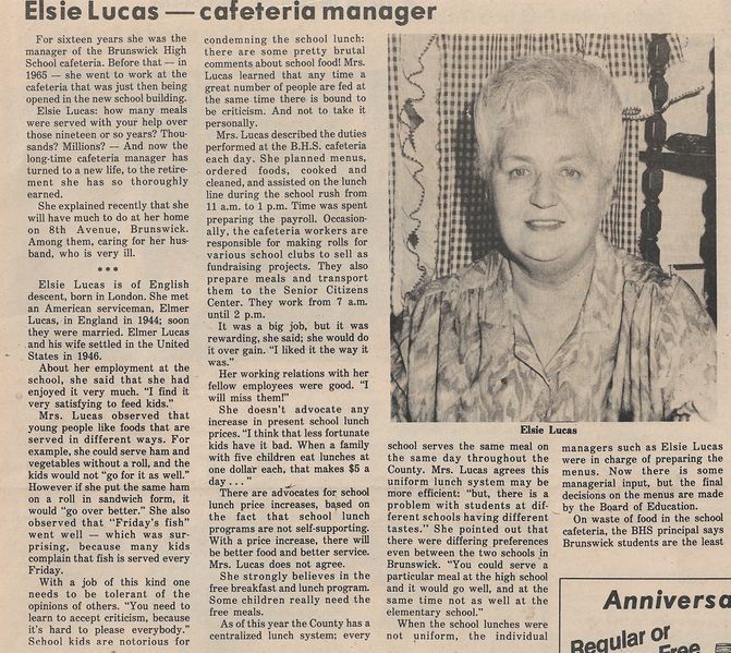 File:Cafeteria Manager 1984 Elsie Lucas from The Brunswick Citizen, Vol 11, No 13, March 29, 1984.jpg
