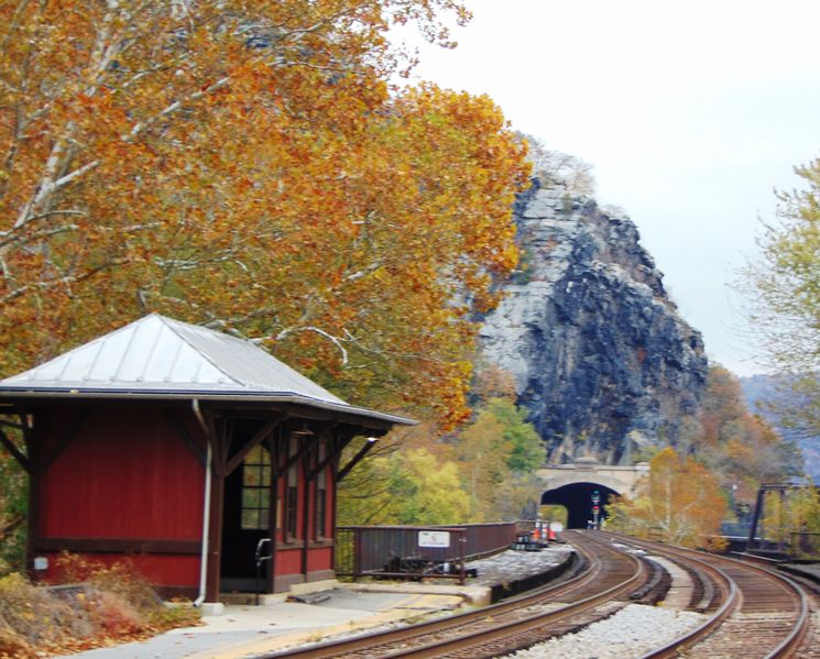 File:Harpers Ferry, WV October 28, 2019, Small Railroad Station.JPG