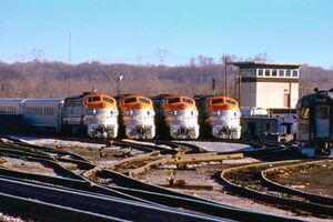 MTA commuter trains lined up in Brunswick's eastern yard.jpg