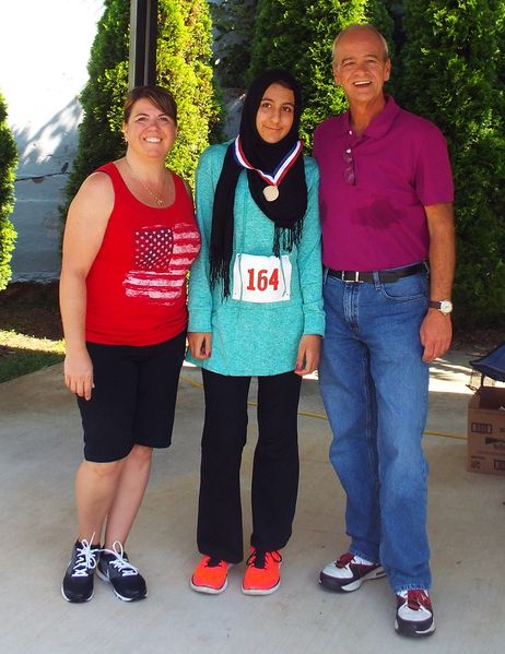 File:Amanah Noor won the Gold for girls in the Middle School division at the Main Street Potomac Mile August 27, 2016.JPG