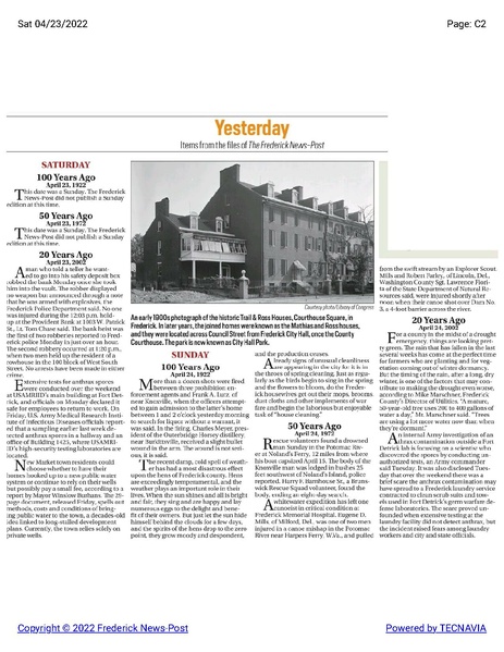 File:Prohibition shootout near Knoxville in 1922, The Frederick News-Post historical reprint, April 24, 1922.pdf
