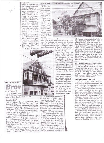 File:Brown Family Invest in 13-17 West Potomac Street from The Brunswick Citizen, April 10, 2010 (2).jpg