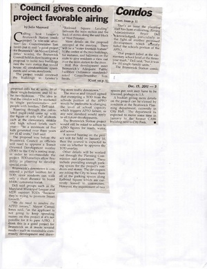 City Council hears Condo Projectfrom The Brunswick Citizen 2011.pdf