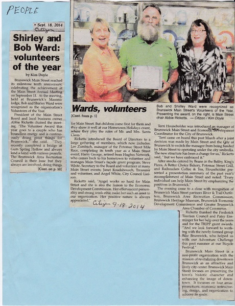 File:Main Street 2014 Volunteers of the Year Bob and Shirley Ward.pdf