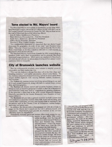 File:Web Site for the City from The Brunswick Citizen, July 28, 2016.pdf