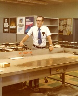 Post Office, Postmaster Jerry Pearrell in the early 70s.jpg