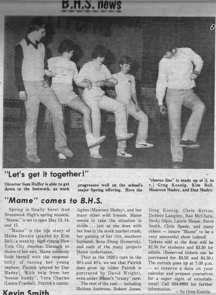 File:Theatre 1982, Mame, May 13, 14, 15, 1982 from The Brunswick Citizen, Vol 9, No 18, May 6, 1982.jpg