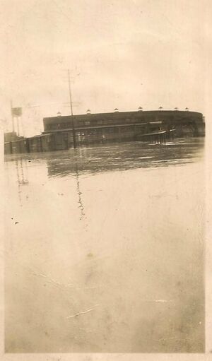 Flood of 1936 The Roundhouse in the flood.jpg
