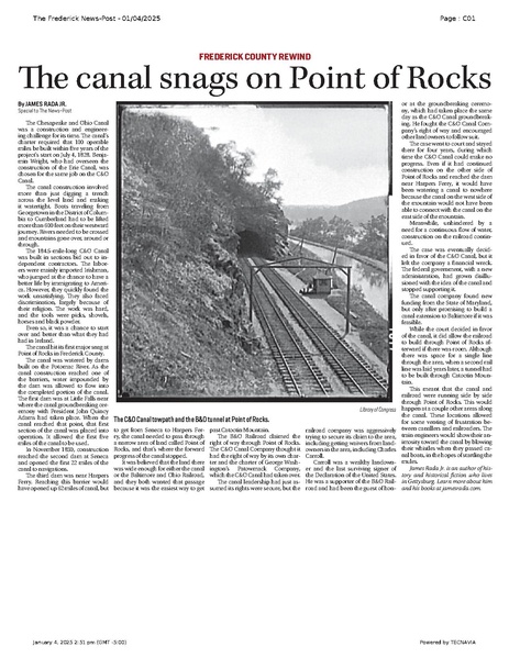 File:The Canal Snags on Point for Rocks, FrederickNewsPost, 2025.01.04.pdf