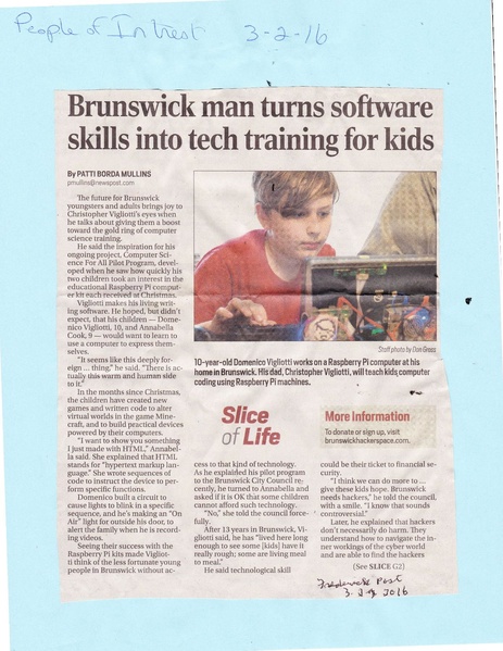 File:Chris Vigliotti, software for kids from The Frederick News Post, March 2, 2016 (1).pdf