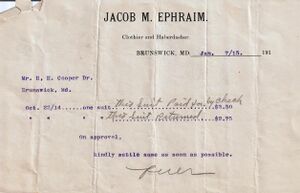 Jacob M. Ephraim Invoice (Front) January 7, 2015 (1).jpg