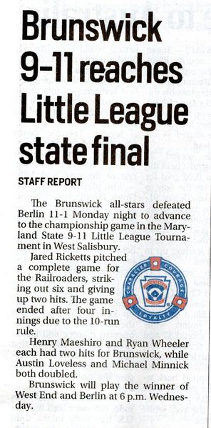 File:Little League 2021 State Final from The Frederick News-Post, July 13, 2021.jpg