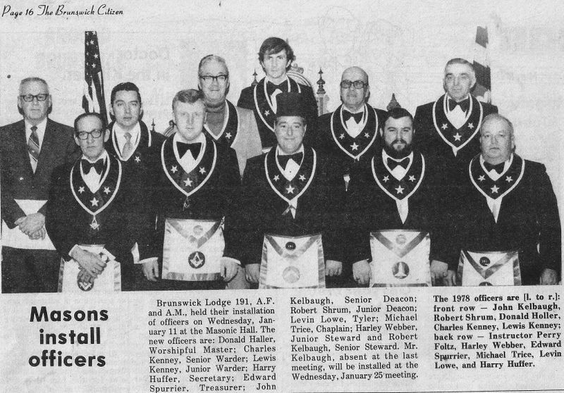 File:Masonic Lodge 1978 install officers from The Brunswick Citizen, Vol 5, No 3, January 19, 1978.jpg