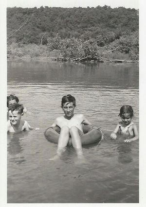 Brunswick kids floating on the river, circa 1940.jpg