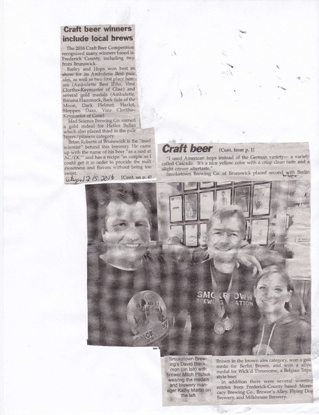 File:Smoketown Brewing Station, Craft beer winners from The Brunswick Citizen, February, 15, 2016.pdf