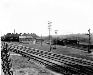 Roundhouse in Railroad Yard (no date given).jpg