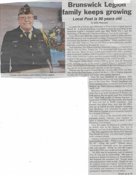 File:American Legion 2019 Celebration of 90 Years from The Brunswick Citizen, Vol 46, No 12, March 28, 2019.pdf
